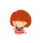 Little girl with a Striped Shirt（個別スタンプ：18）