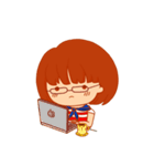 Little girl with a Striped Shirt（個別スタンプ：20）