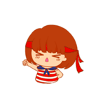 Little girl with a Striped Shirt（個別スタンプ：21）
