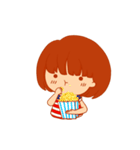 Little girl with a Striped Shirt（個別スタンプ：26）