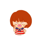 Little girl with a Striped Shirt（個別スタンプ：29）
