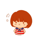 Little girl with a Striped Shirt（個別スタンプ：31）
