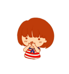 Little girl with a Striped Shirt（個別スタンプ：33）