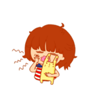 Little girl with a Striped Shirt（個別スタンプ：34）