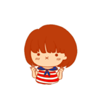 Little girl with a Striped Shirt（個別スタンプ：36）