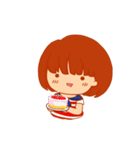 Little girl with a Striped Shirt（個別スタンプ：40）