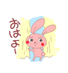 ピンクうさこ（個別スタンプ：3）