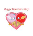 Ice Cream Bird Valentine's Day（個別スタンプ：1）