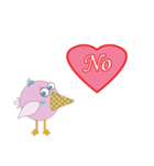 Ice Cream Bird Valentine's Day（個別スタンプ：8）