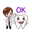 Happy male dentist and smart tooth（個別スタンプ：3）