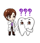 Happy male dentist and smart tooth（個別スタンプ：28）