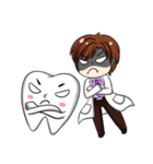 Happy male dentist and smart tooth（個別スタンプ：36）