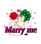 OH！Cauliflower Man ＆ Rose Woman(MY LOVE)（個別スタンプ：1）