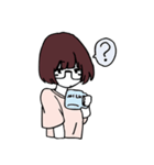 女子、兼作家ちゃん（個別スタンプ：1）