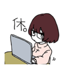 女子、兼作家ちゃん（個別スタンプ：2）