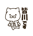 ねこの皆川さん（個別スタンプ：1）