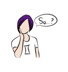 Gemini girl's daily life(without face)（個別スタンプ：22）