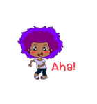 Afro girl animation（個別スタンプ：16）