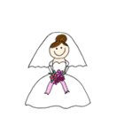 外国風棒人間 女の子（文字無し）（個別スタンプ：14）