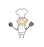 外国風棒人間 女の子（文字無し）（個別スタンプ：16）