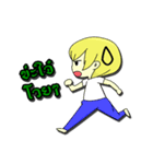 Happy Funny litle boy and litle girl.（個別スタンプ：5）