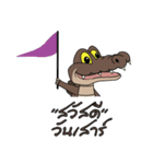 fly crocodile（個別スタンプ：40）