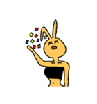 手書きうさぎさんスタンプ（個別スタンプ：3）