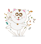 happy fat cat（個別スタンプ：32）