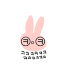 Lovely Pink Rabbit Korean Emoji 1（個別スタンプ：26）