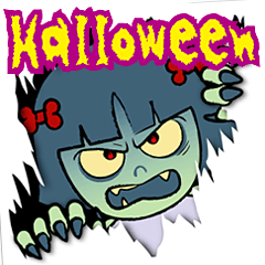 [LINEスタンプ] ハロウィン版 “人に厳しく！自分に甘く！”