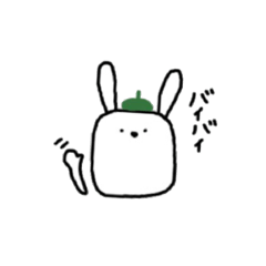 [LINEスタンプ] 四角い顔のうさぎたち3