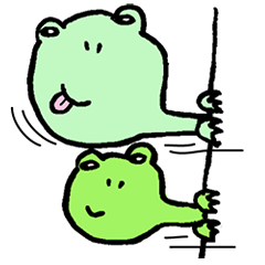 [LINEスタンプ] Poor frog frog speech