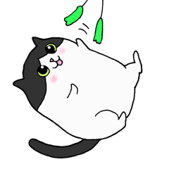 [LINEスタンプ] デブねこ にーぽん