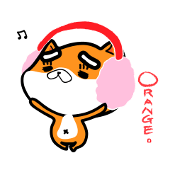 [LINEスタンプ] Orange=a fat puppy(English Version)