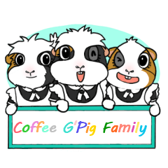 [LINEスタンプ] Coffee Guinea Family
