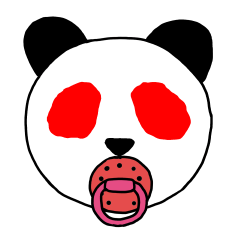 [LINEスタンプ] 赤い目の赤ちゃんパンダ