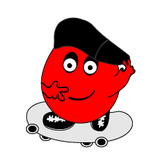 [LINEスタンプ] Red egg baby