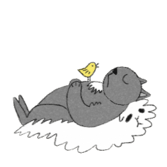 [LINEスタンプ] 灰色猫ルアちゃんの日常