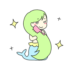 [LINEスタンプ] 動く！手描き人魚スタンプ