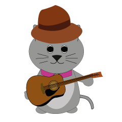 [LINEスタンプ] Gray the fat cat