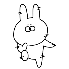 [LINEスタンプ] 絵描きウサギ（日常編）♪