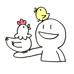 [LINEスタンプ] しろだくんと鳥たち