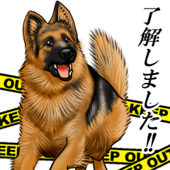 [LINEスタンプ] ジャーマンシェパード警察犬 第3弾の画像（メイン）