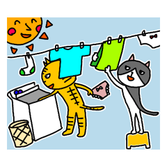 [LINEスタンプ] ネコのルゥとミツ 2 【イベント編】