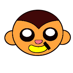 [LINEスタンプ] A monkey who loves bananasの画像（メイン）