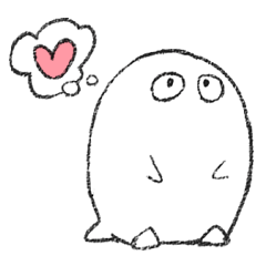[LINEスタンプ] 恋するしらたまくん