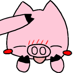 [LINEスタンプ] Naughty pig - 1