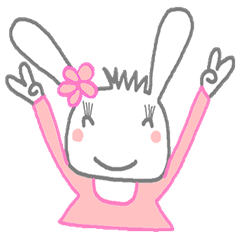 [LINEスタンプ] Happy cute rabbit