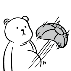 [LINEスタンプ] fat white bear2