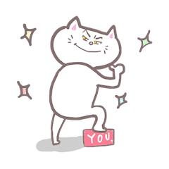 [LINEスタンプ] 眉毛猫な私(わたくし) :)